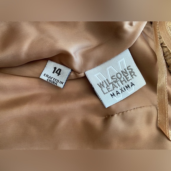 Womens Native American Wilson Leather Suede Fringe Vest Tan Outfit XL 14 - Picture 15 of 16